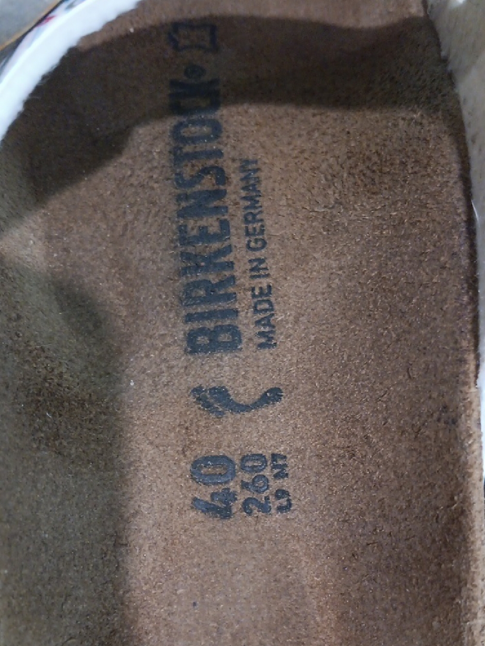 Birkenstock Arizona Floral Boho Print White Teal Sandals W-9 - Picture 2 of 7
